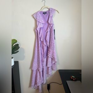 Lulu's Lavender Ruffle Midi Dress